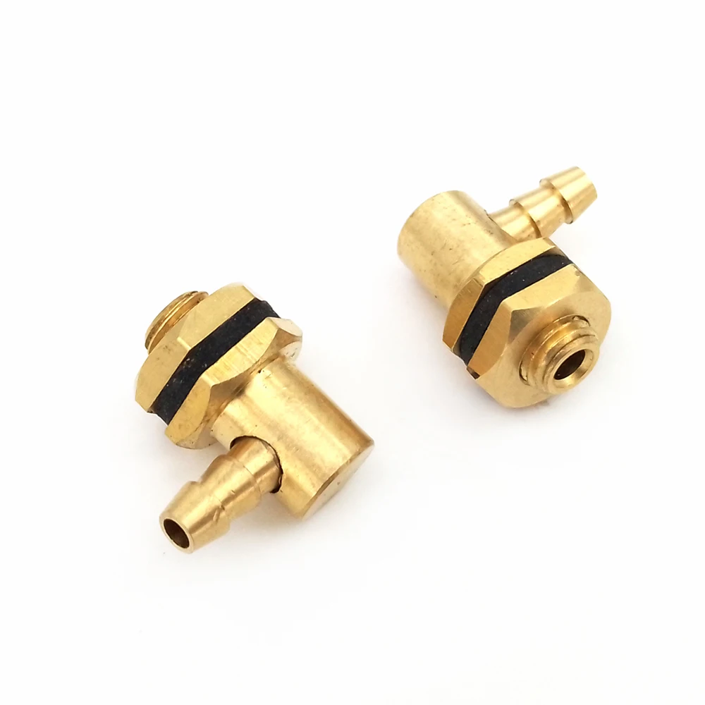 5 قطعة خزان الوقود الحلمة مجموعة خزان حشو فوهة الزيت مدخل ومخرج تركيبات النحاس للغاز نيترو RC سيارات قوارب الطائرات