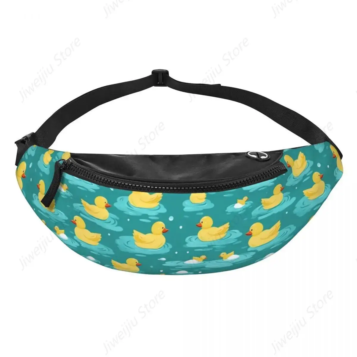 Casual Rubber Ducks Pattern Fanny Pack for Cycling Camping Men Women Cartoon Crossbody Waist Bag Phone Money Pouch