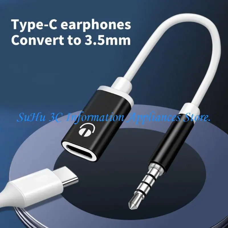 

J0MB Type C Analog Headphone Adapter Cable Connects 3.5mm Earphones to Mobile Devices for Music and Calls