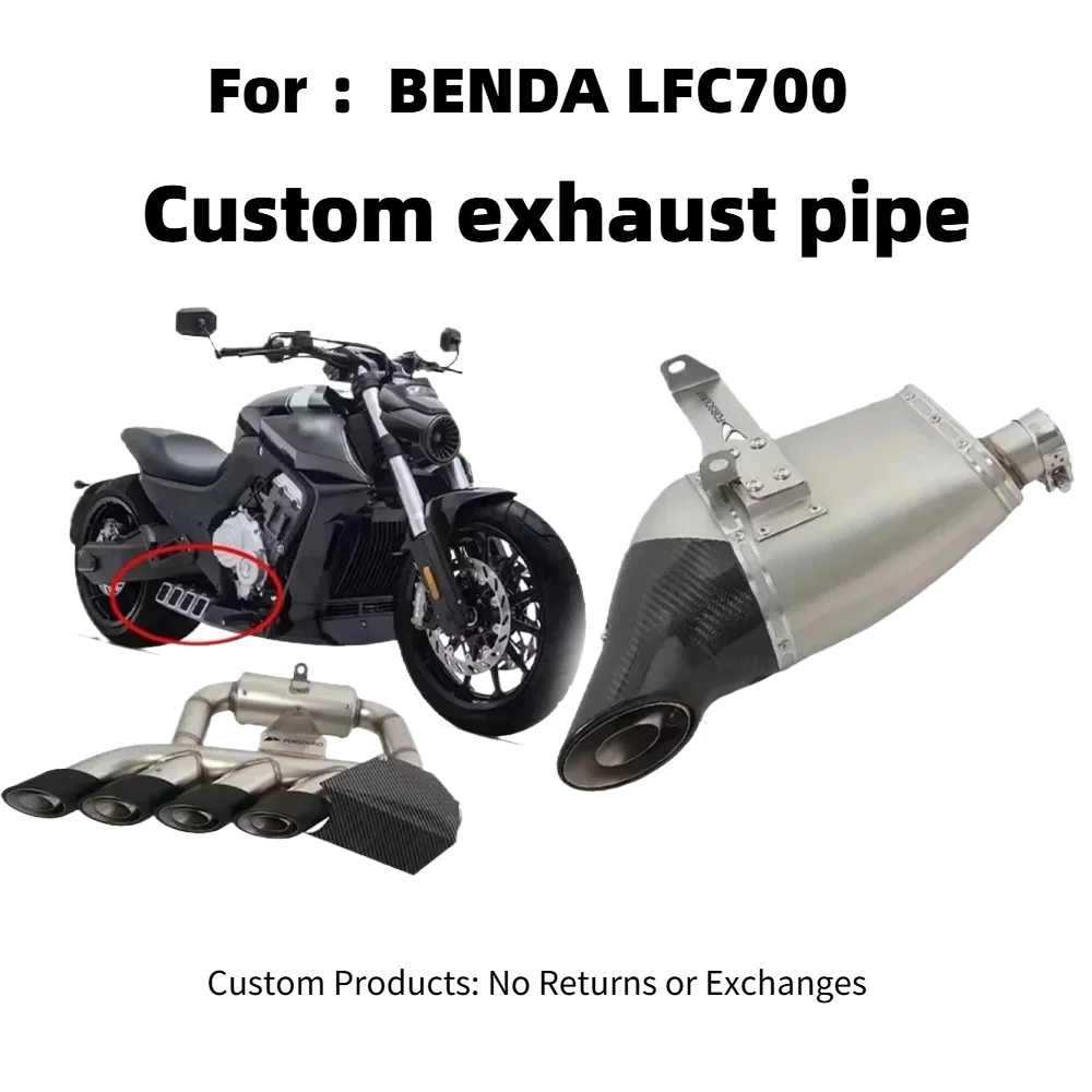 

For Benda LFC700 700LFC LFC 700 Motorcycle Exhaust System Front Link Pipe Connecting Moto Muffler Tube Four Tailpipe Exhaust