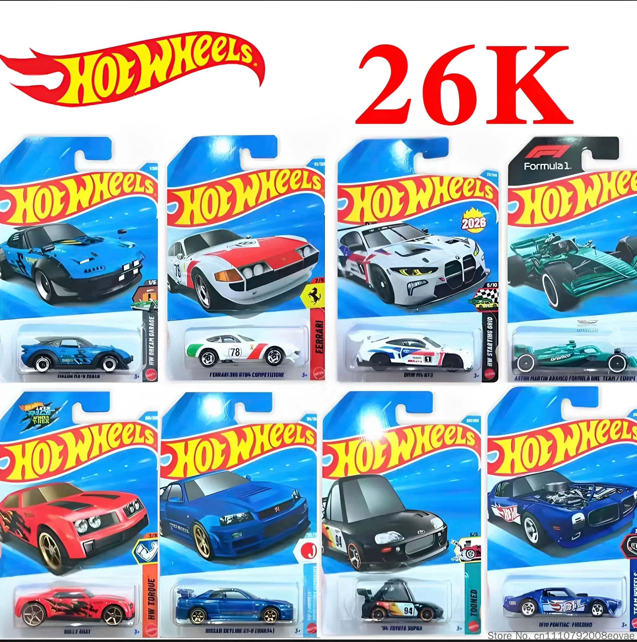 Original Hot Wheels 1/64 Mainline Series 2026 K Case BMW M4 GT3 NISSAN SKYLINE GT-R BNR34 Collect Car Diecast Vehicle Model Toy view 6
