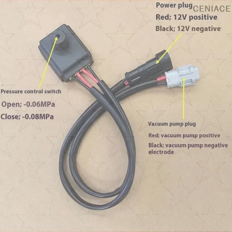 Electric Vehicle Car Vacuum Pump Controller -0.06MPa -0.08MPa Brake Booster Pressure Sensor