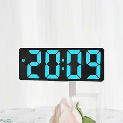 Colorful Led Electronic Alarm Clock 3 Levels Adjustable Brightness Time Date Temperature Display Large Screen Table Clocks