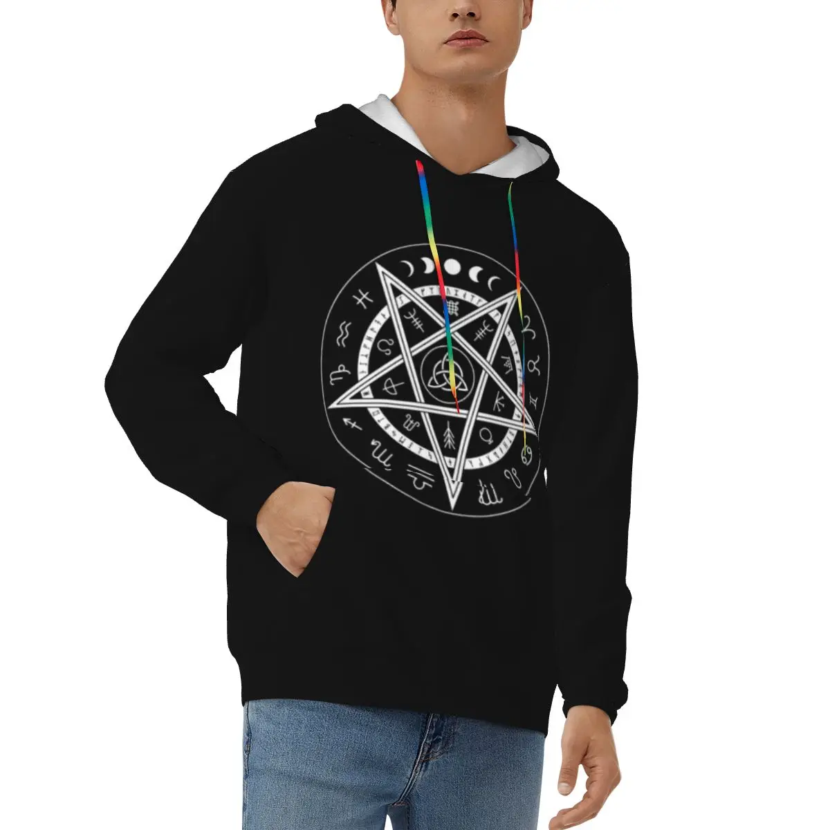 Celtic Occult Symbol Hoodies Men Sweatshirt Male Hoody Hip Autumn Winter Hoodie Mens Clothing