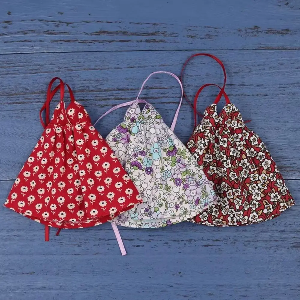 

Fashion Floral Strap Dress Cute Mini Princess Collar Dresses DIY Accessories with Bags for azone ob22/24/27 Dolls