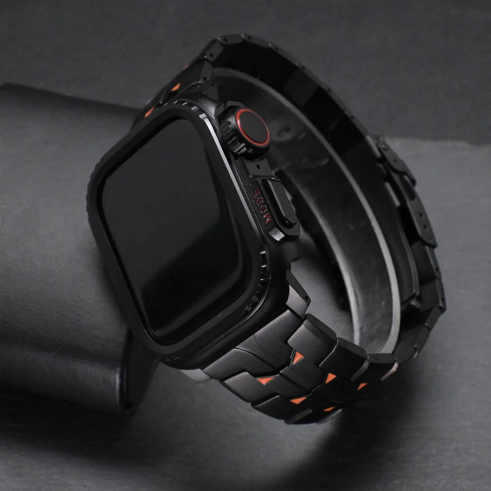 Cinturino in titanio da uomo per Apple Watch Ultra 2 49mm 10 46mm Bracciale business a sgancio rapido per iWatch Series9 8 7 6 5 Se 4 45mm 44mm