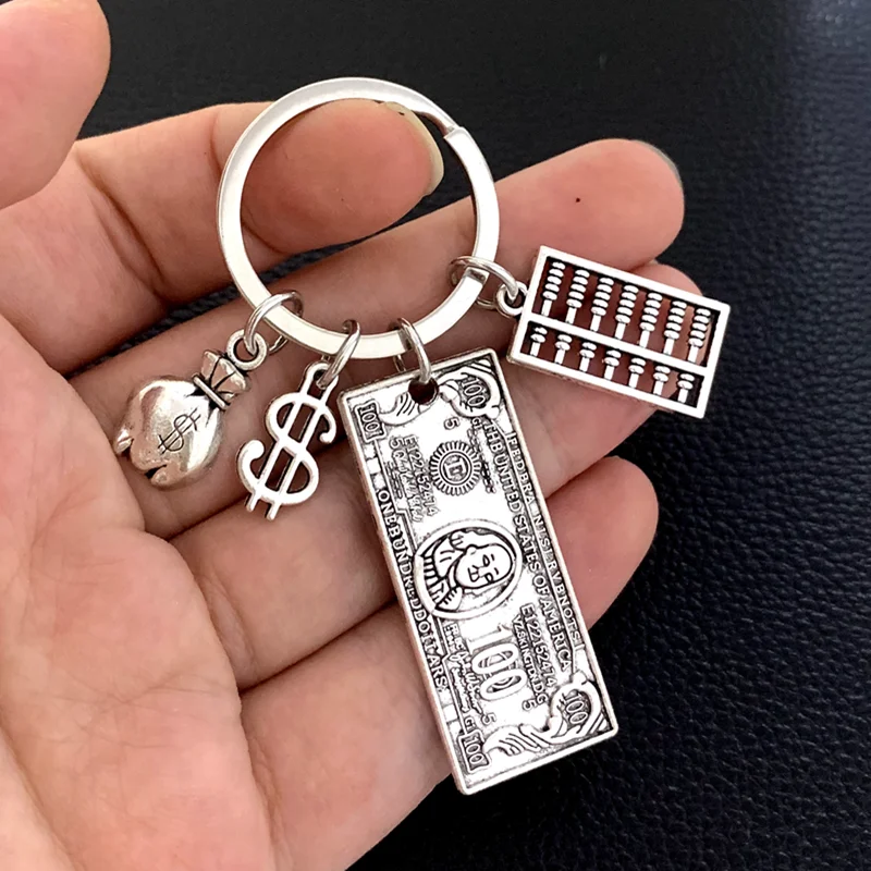 1 pièce Porte-clés Arbre à Monnaie modèle 100 dollars USD, porte-monnaie souvenir artisanal, cadeau en devises américaines