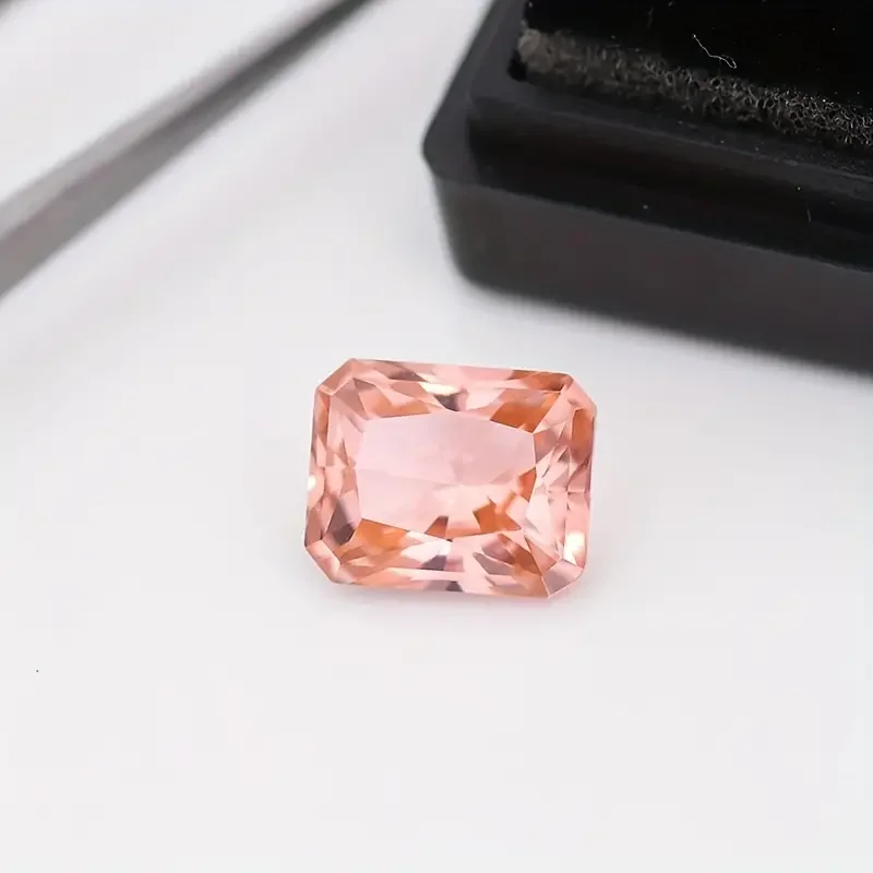 مورغانيتي مستطيلة وردية ، مناسبة لصنع القلائد ، 7x9mm