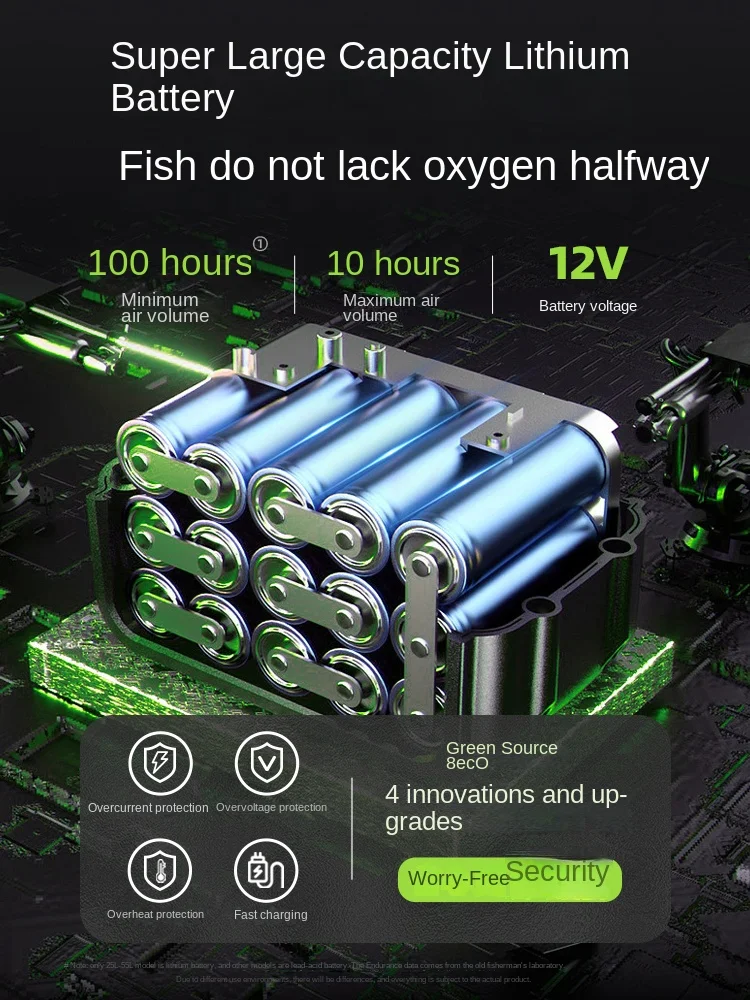 LTT charging oxygen pump for fish farming and sales, oxygenation machine for household outdoor fishing