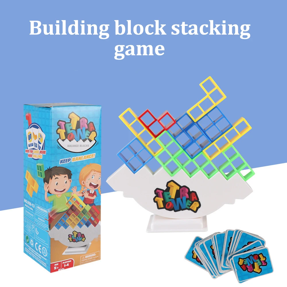 HOT Building Block Brick Toy Balance Stacked Tetra Tower Game Swing High Russian Building Blocks Stack Kid Desktop Toy for Kids