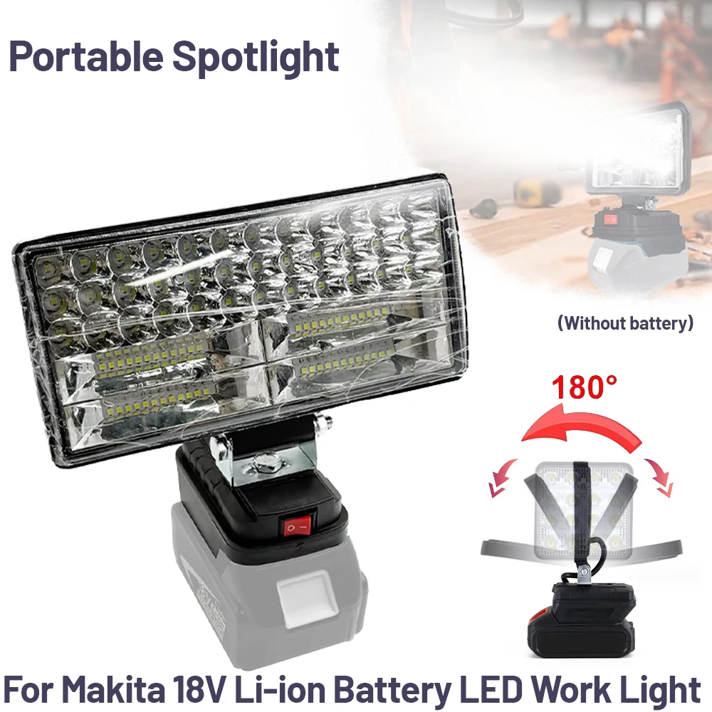 

4/6/8Inch Led Light Portable Spotlights Cordless Outdoor Work Fishing Handheld Emergency Tool Light Fit Makita 18V Battery