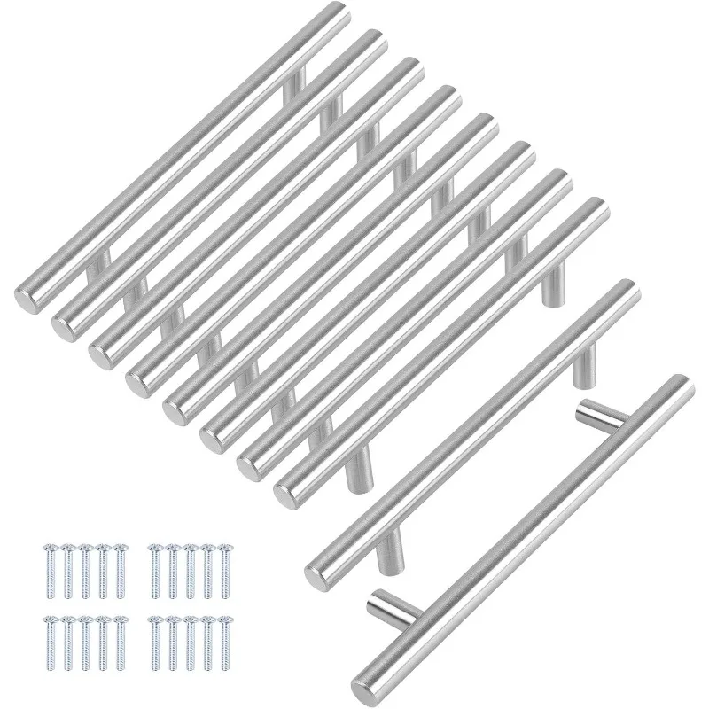 6er-Pack Schrankgriffe aus gebürstetem Nickel-Edelstahl, moderne Küchenschubladengriffe