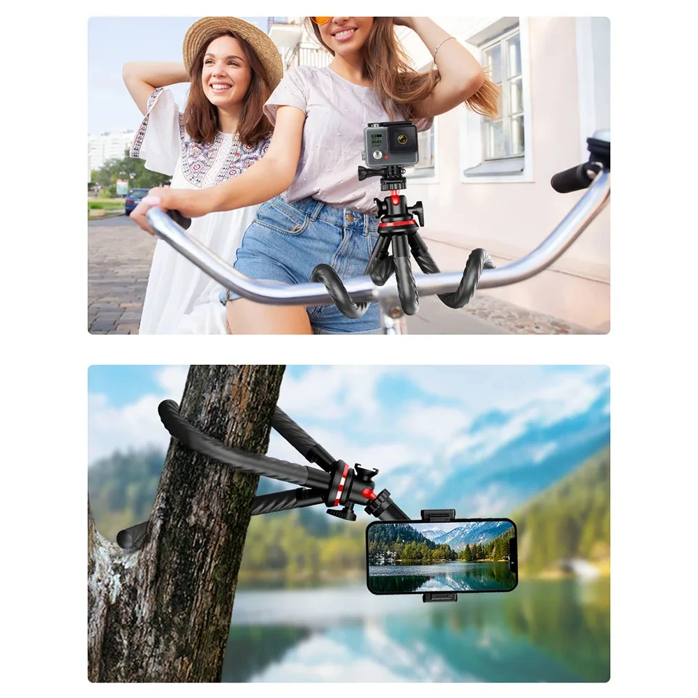 Live Bluetooth Foldable Selfie Stick 360Rotation Flexible Telescopic Pole Variable Octopus Tripod for Xiaomi iPhone Samsung Sony