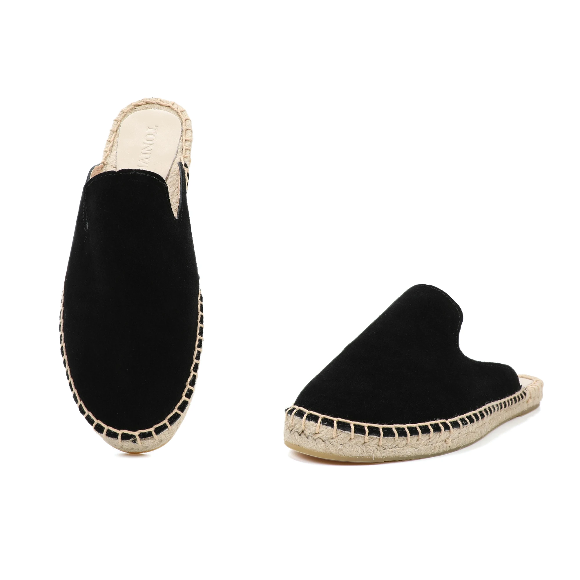 Klassische Espadrille-Pantoletten für Damen – bequeme und vielseitige Hausschuhe in trendigen Farben – Detail 30