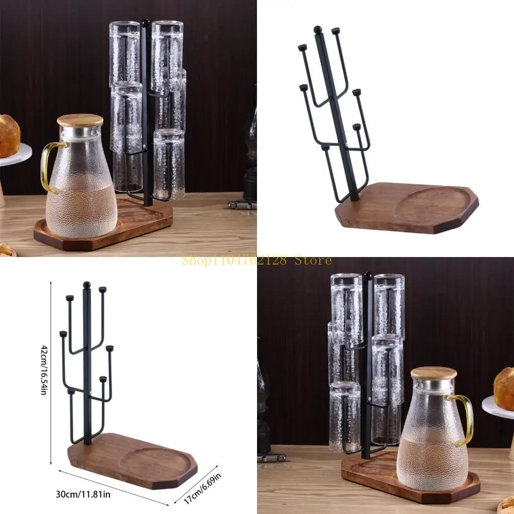 

Легкая сборка кухонного органайзера для кружек и кастрюль с металлическим каркасом, подставка для кофейной кружки с крючками,