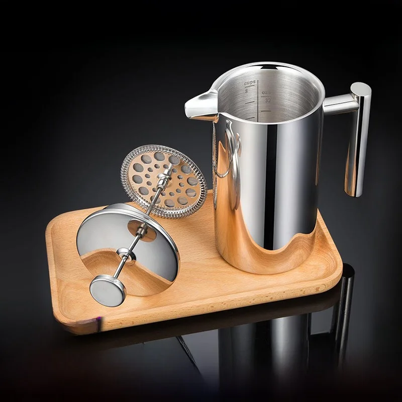 stainless-steel-french-press-coffee-pot-double-layered-insulated-tea-brewing-press-coffee-pot-nordic-style-zhiwen-brand