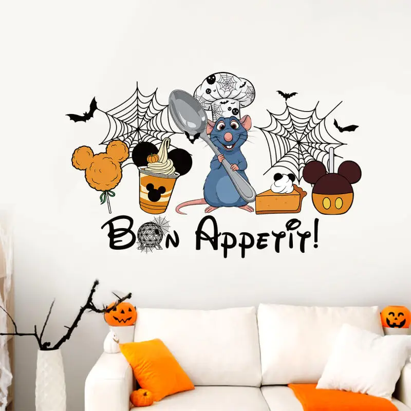 Disney Ratatouille Remy 40*60Cm papel tapiz pegatinas de pared sala de estar dormitorio decoración pinturas Halloween regalos de navidad