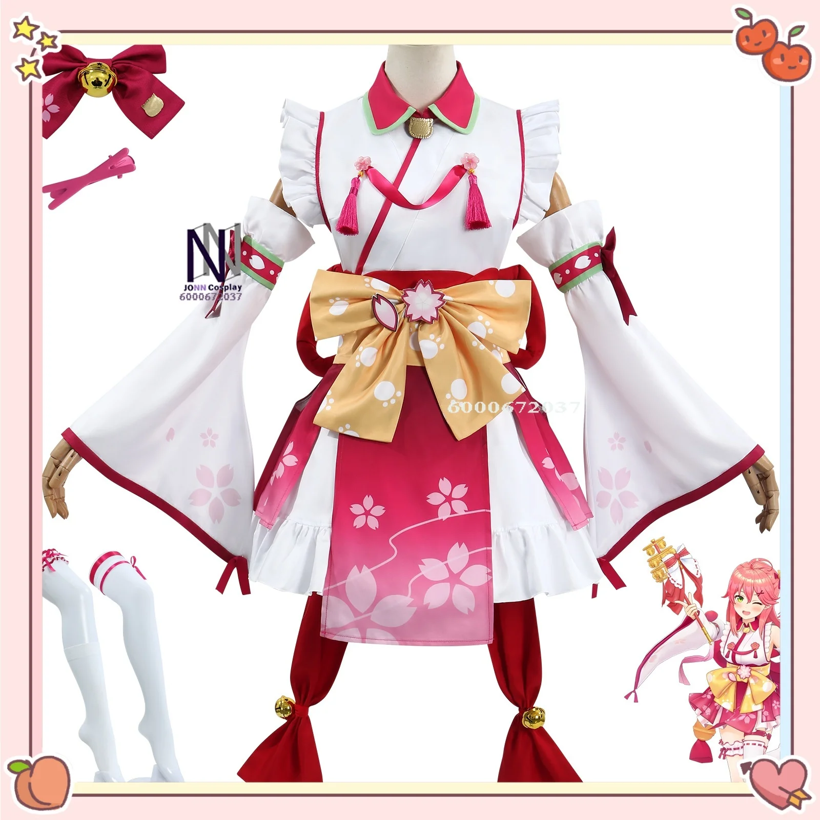 

In Stock Sakura Miiko New Arrival Cosplay Costume Wig Accessories Virtual Idol VTuber Halloween Christmas Party Carnival Outfits