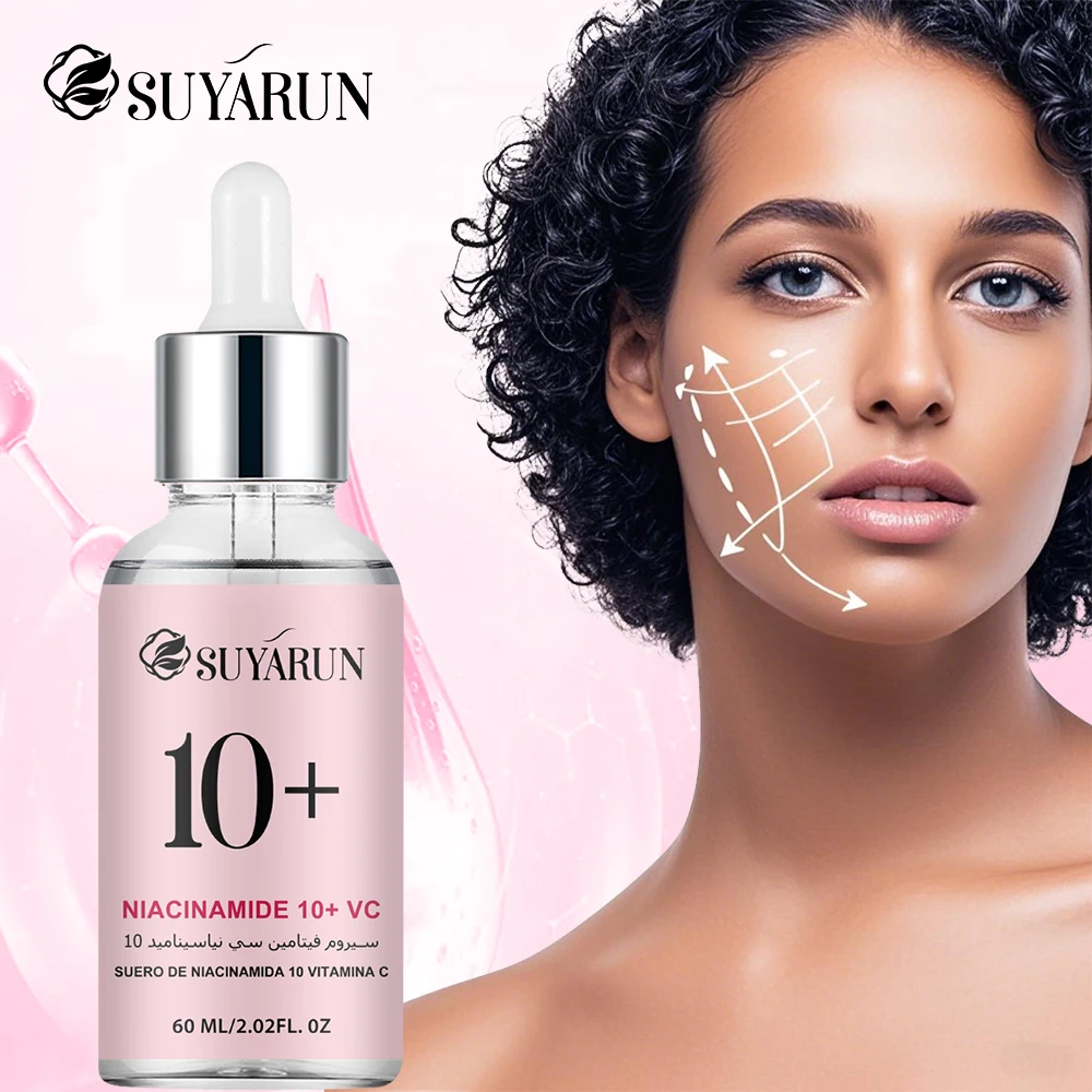 SUYARUN Ниацинамид + Сыворотка для лица с витамином С — осветляющая, против старения, корректор темных пятен для всех типов кожи.