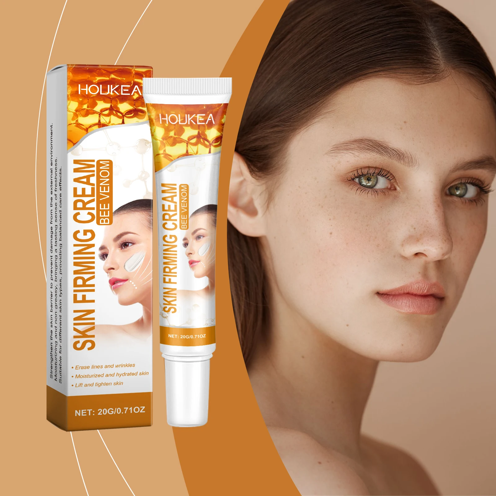 비 베놈 스킨 퍼밍 크림 - 안티에이징 페이스 & 넥 퍼밍 크림 - 펩타이드 복합체를 함유한 콜라겐 부스팅 트리트먼트