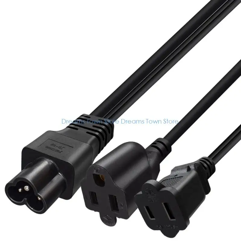 HX6A Short Power Distribution Cable IEC320 To NEMA 1 15R And 5 15R 1ft