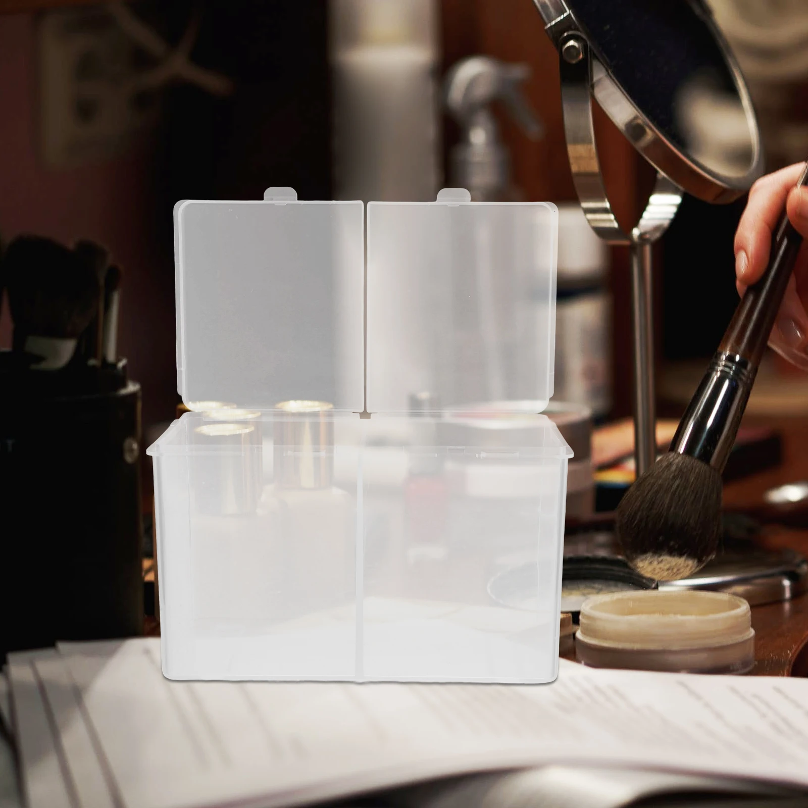 

Cotton Storage Rack Cosmetics Storage Box Swabs Holder Organizer Pads Container Portable Makeup Shelf Bathroom Bedroom