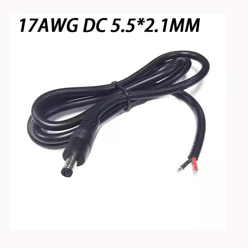 All Power Copper DC5.5*2.1MM Single Male 2cord Cables For Minitor Hight Power Charging Extendsion Cord DC 12V 140W Car Charger