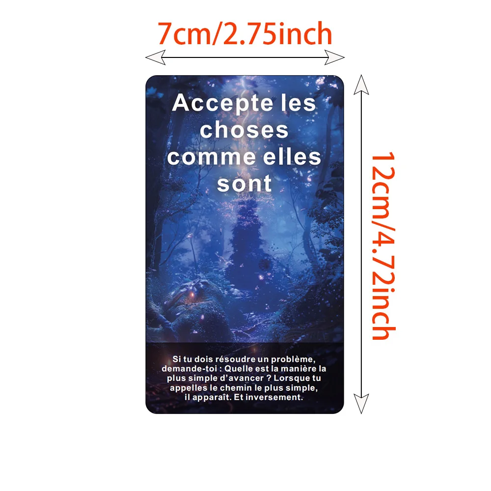 French Oracle Cards, 56 Cards with Mystic Forest Theme, French Tarot Deck, Mystic Forest Tarot Cards