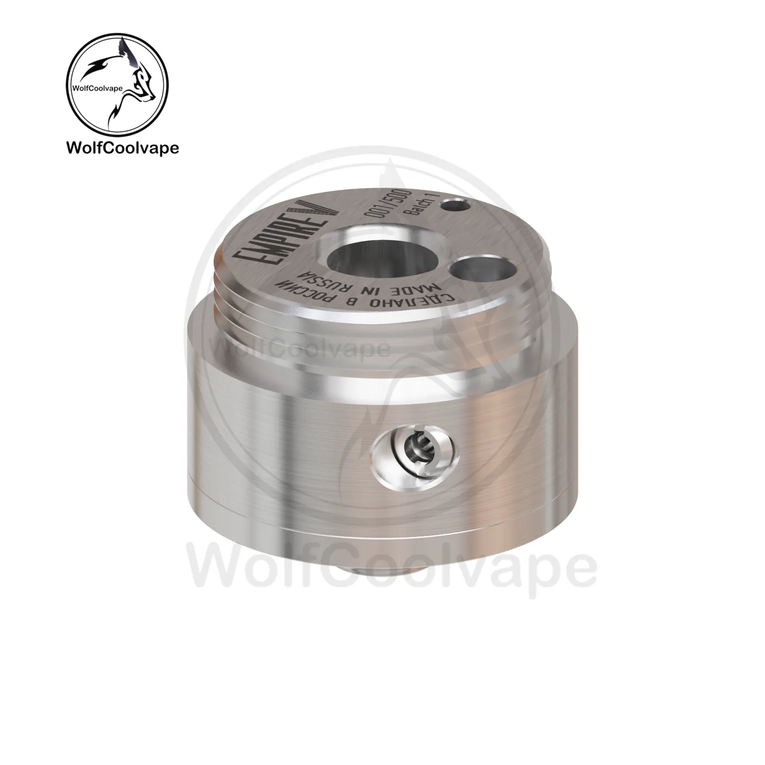 Wolfcoolvape Empire V RTA سطح بناء فضي مع دبابيس هواء 0.8/1.0/1.2/1.4/1.6/1.8/2.0 مم لاستبدال خزان Vape القابل لإعادة البناء #2