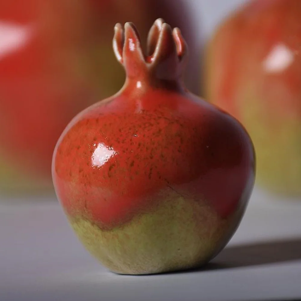 

Vase Ceramic Pomegranate Decoration Flower for Home Artificial Desktop Decorations