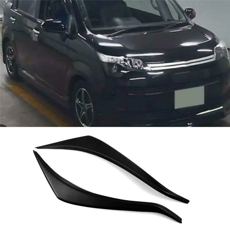 A30F-Car Front Headlight Eyebrow Head Light Eyelid Eyebrow Resin Trim Sticker For Toyota Spade 2012-2020