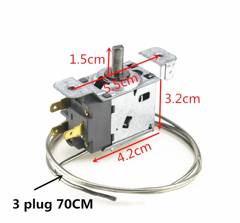 2 3 pins universal refrigerator thermostat WDF20 WDF20D mechanical temperature control switch freezer fridge replacement parts