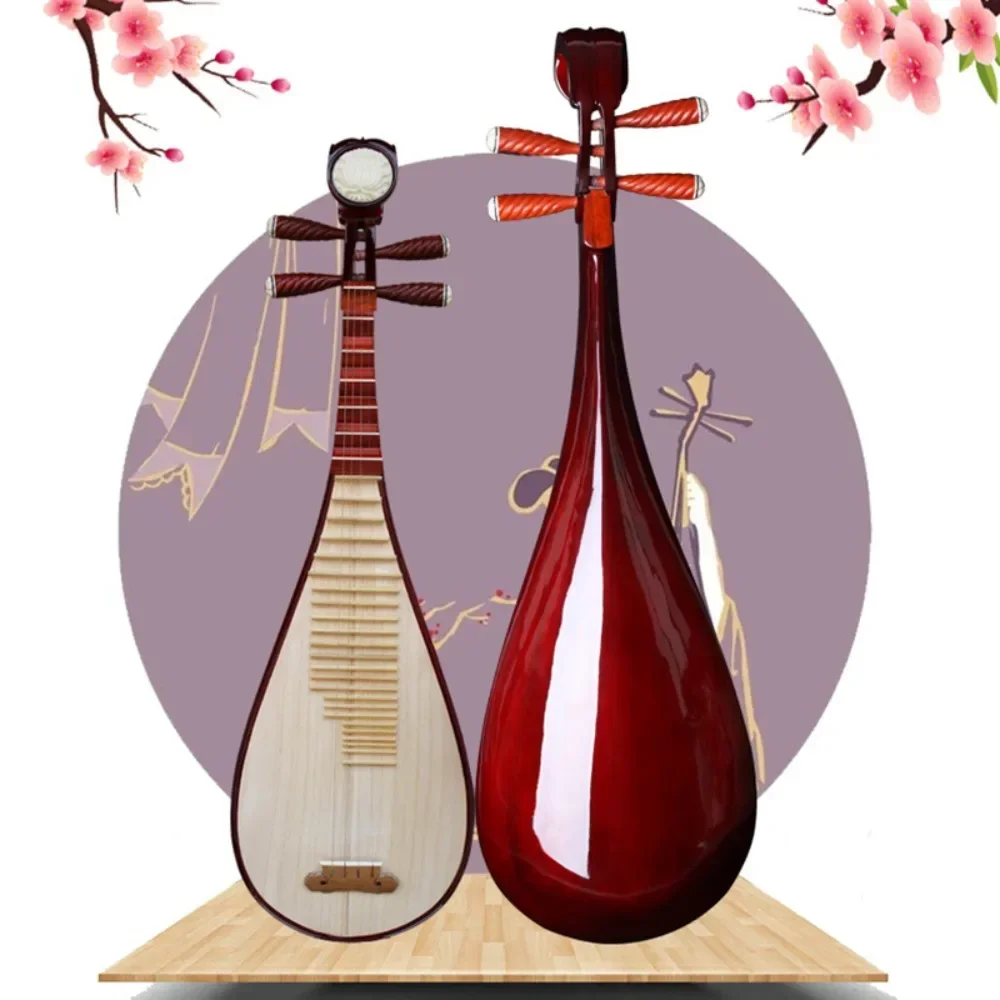 Professional Pipa Chinese Ethnic Music Instrument Aldult Lute Traditional Oriental Stringed Musical Instruments with Accessories