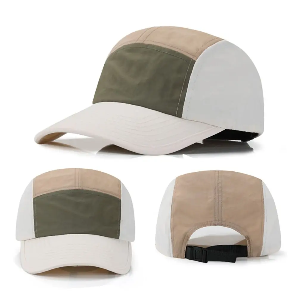 Casual Nylon Baseball Cap Quick Drying 5 Panel Sun Visor Cap Adjustable Breathable UV Protection Cap Outdoor Fishing Hiking Golf