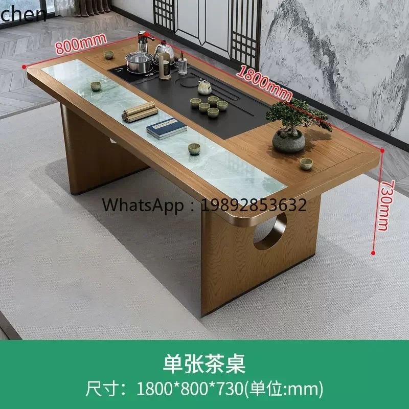 

PYH Kung Fu Tea Table and Chair Set Solid Wood Chinese Style Fully Automatic Integrated Tea Table