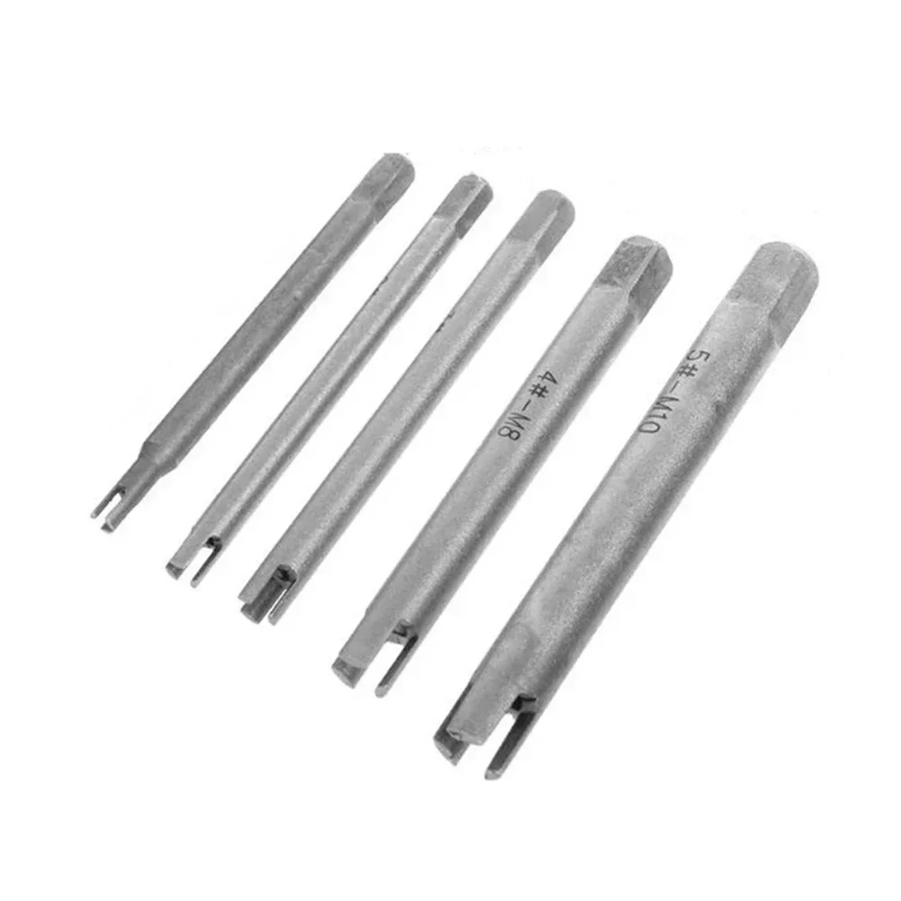 Extractor de grifos de tornillo de M4-M10 de 5 uds., grifos de cabeza rota de acero, juego de Extractor de grifos de tornillo pelado, herramientas para quitar tornillos, brocas