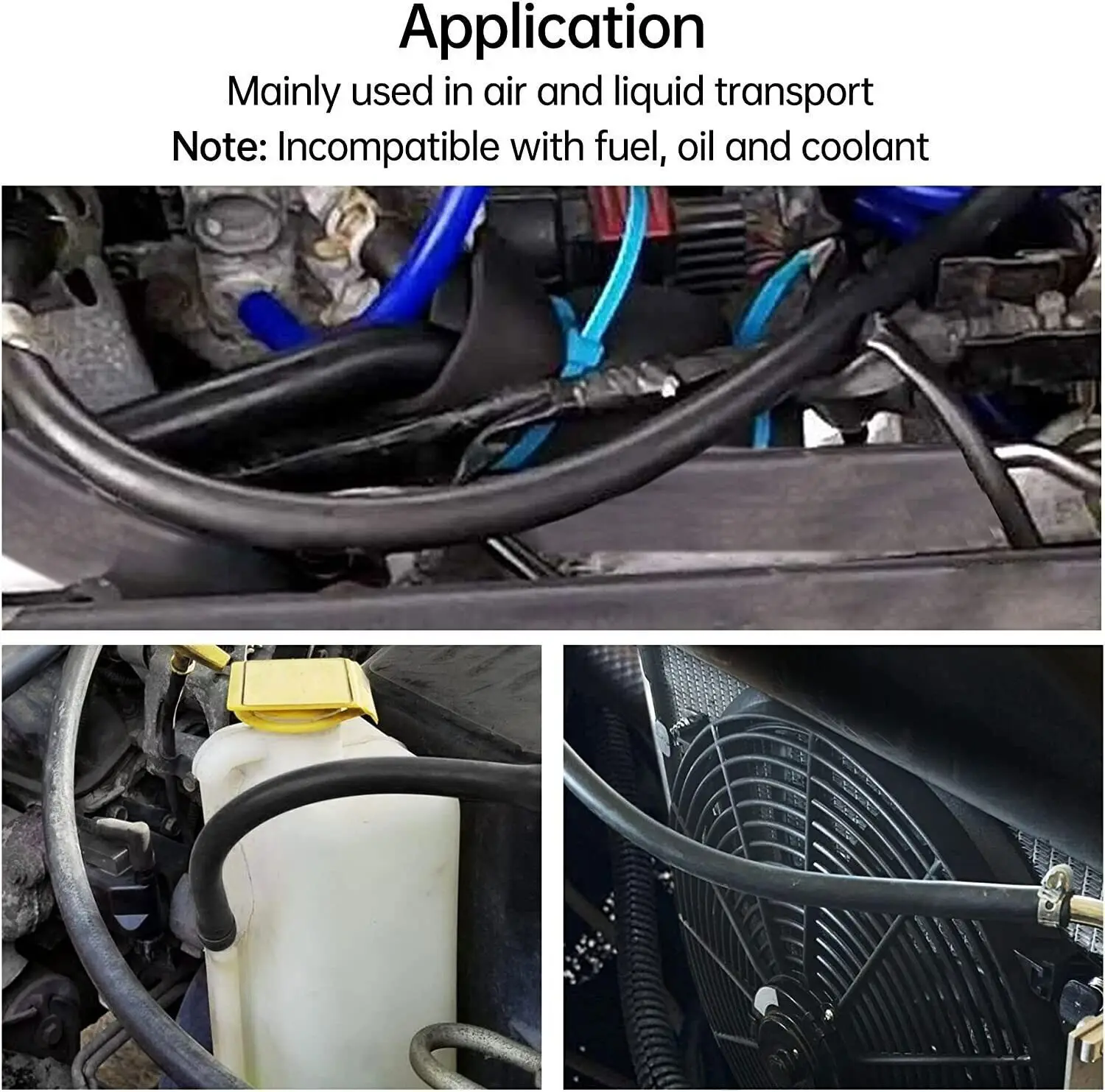 Selang Vakum Silikon 10 Kaki ID: 1/4 inci / 6mm Performa Tinggi GJG-0003-6-9-BK