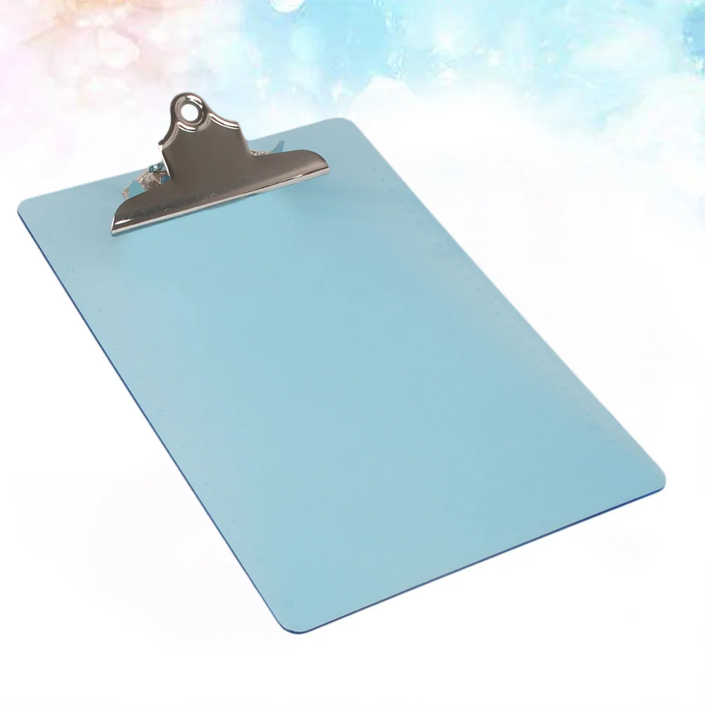 

1Pcs Plastic Transparent A4 Clipboard Hardboard Paper Holder Writing Memo Folder Lightweight Portable Clip Board for School
