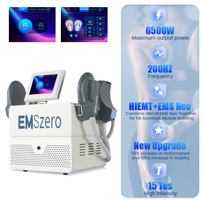 

EMSzero Body Sculpting Machine Shaping 14 Teslas 6500W EMS Radio Frequency RF Muscle Stimulator Device