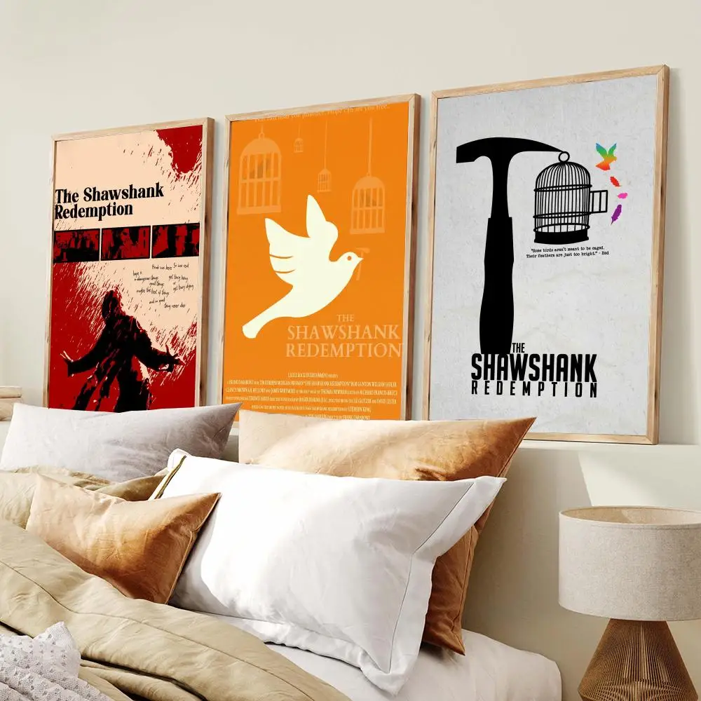 Movies T-The Shawshank Redemption Poster Modern Minimalist Wall Art Prints Poster Home Decor Interior Bedroom Living Room
