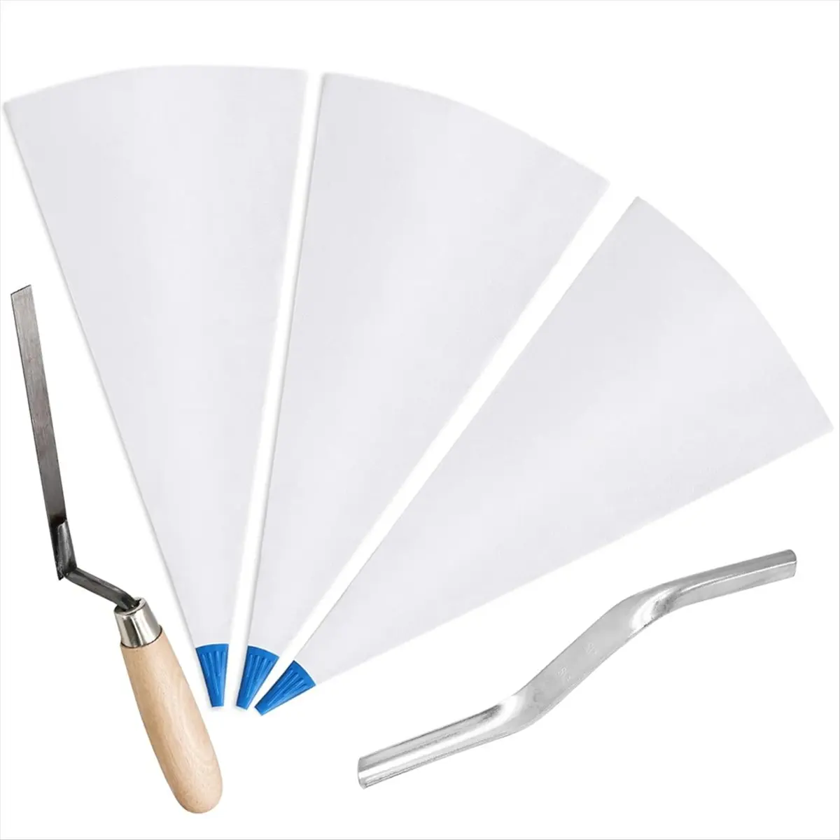KSOL 3 Pcs Tile Grout Masonry Mortar Bag with Brick Jointer and Pointers, Caulking Bag for Masonry Tile Installation
