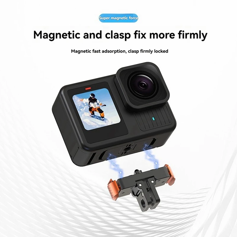 Quick Release Mount For Gopro 13 Magnetic Mount With 1/4" Screw Dual-Claws Interface Conversion Adapter Accessories