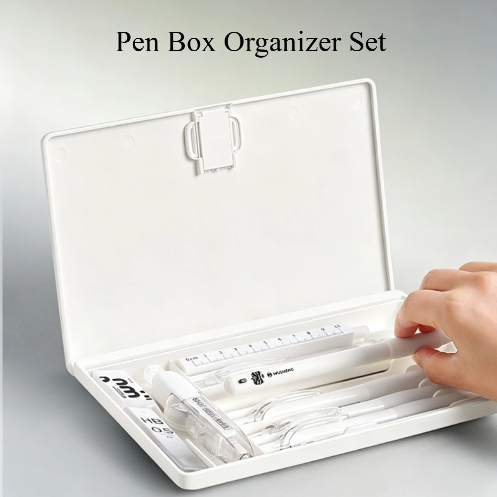 ensemble-d'organisateurs-de-stylos-noir-blanc-boite-a-crayons-en-silicone-abs-ouverture-a-un-clic-organisateur-de-papeterie-multifonction-fournitures-scolaires