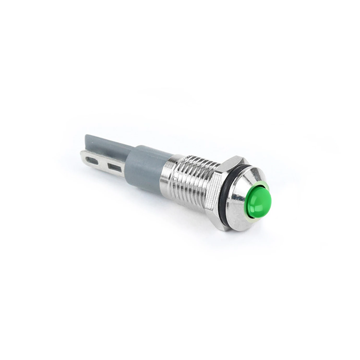 ABILKEEN 20PCS Domed Head 8MM Mini Indicator Light AC/DC 3-6V 12-24V 110V 220V High Brightness LED Mini Signal Pilot Lamp