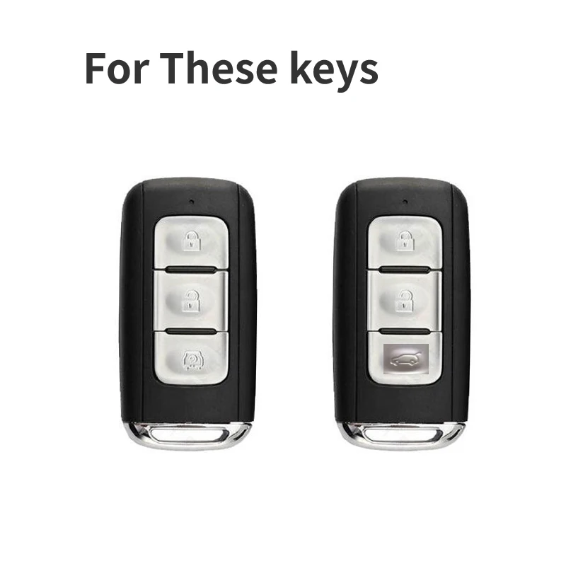 3 Bottons Silver Golden Car Remote Control Key Case Cover Keychian for 2018 2019 2020 DFSK Glory 580 S560 500 CVT Accessories