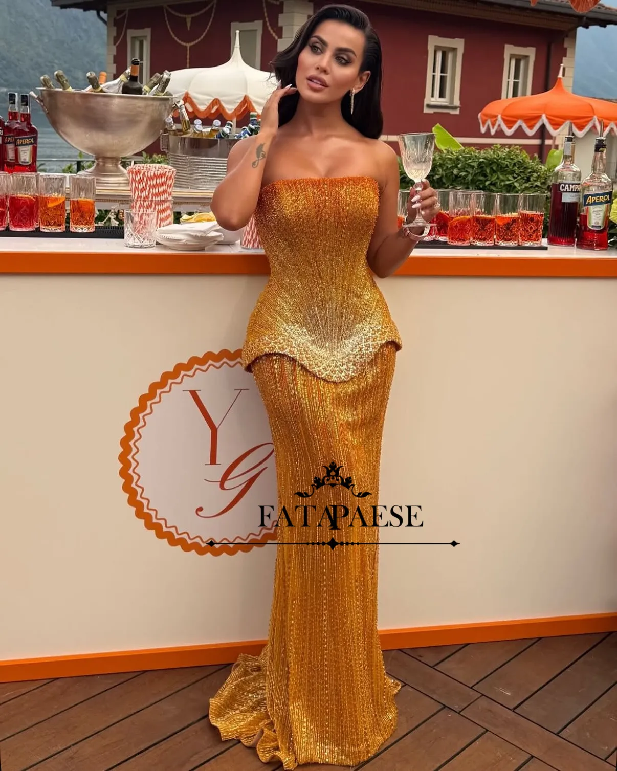 

FATAPAESE Diamonds Rhinestones Haute Couture Dress for Wedding Paraty Luxury Beads Crystals Evening Prom Dresses Arabic Dresses
