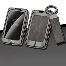 Metal Leather Car Key Case Cover for Renault Koleos Kadjar Captur Megane Clio Scenic Talisman for Bacia Sandero Car Accessories