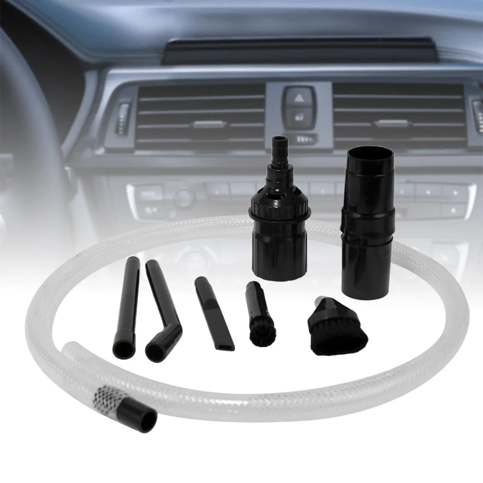 

8 Pieces Vacuum Attachments Vac Tools Accessories Micro Brushes Parts for Desks Computer Keyboard Car