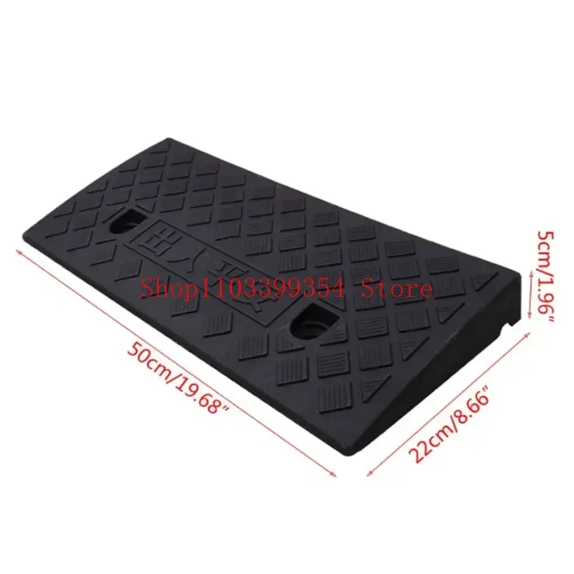 Car Access Ramp Triangle Pad Speed Reducer Durable Threshold for Automobile Motorcycle Heavy Wheelchair Duty Rubber Wheel