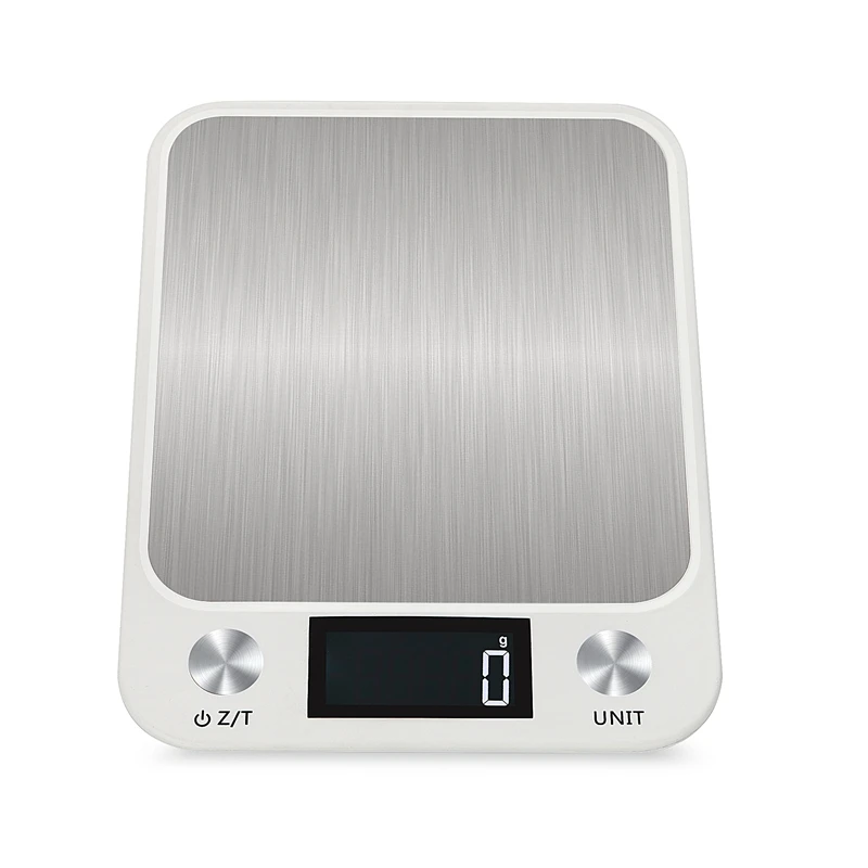 10kg/1g 10000g Digital Kitchen Scale - Stainless Steel LCD Electronic Balance 6 Units for Cooking Food Diet Weight